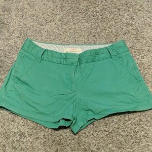 J.Crew Green Chino Shorts